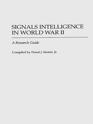 cover image of Signals Intelligence in World War II